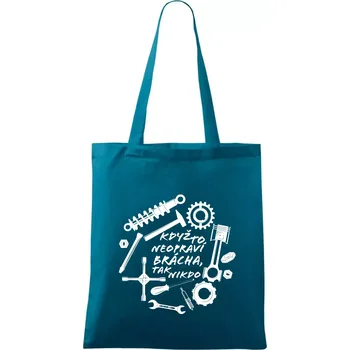 Automechanik - Když to neopraví brácha - Taška bavlněná - 42 x 38 cm ( Petrolejová )