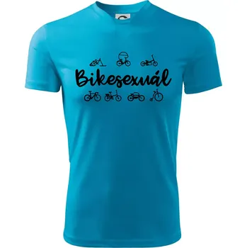 Bikesexuál - Dětské triko sportovní (dresovina) - 158 cm/12 let ( Světlý tyrkys )