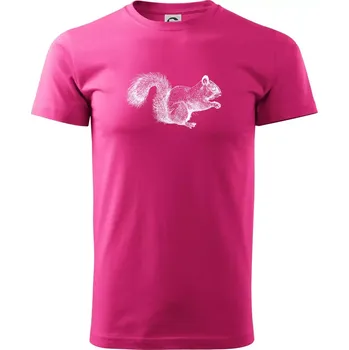 Pánská móda Veverka kresba - Klasické pánské triko vyšší gramáže - XL ( Purpurová )