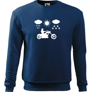 Pánská mikina Motorkář za každého počasí - chopper - Mikina Essential pánská - M ( Půlnoční modrá )