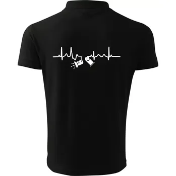 Pánská košile Ekg osvětlovač - spoty - Polokošile pánská Pique Polo 203 - 3XL ( Černá )