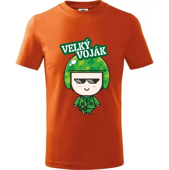 Chlapecké oblečení Velký voják - Tričko dětské bavlněné - 98 cm / 2 roky ( Oranžová )