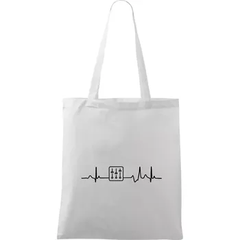 Ekg zvukař - mixpult - Taška bavlněná - 42 x 38 cm ( Bílá )