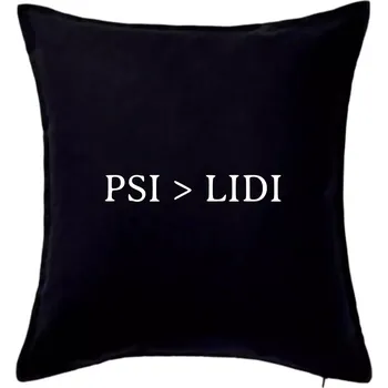 Polštář Psi > Lidi - Polštář 50x50 - 50x50 - Pouze potah ( Černá )