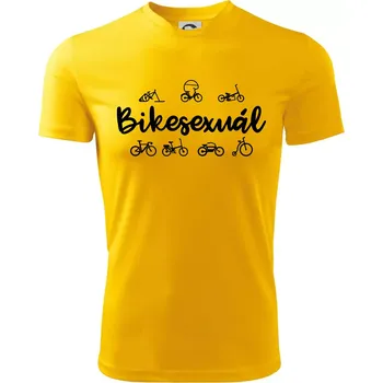 Chlapecké tričko Bikesexuál - Dětské triko sportovní (dresovina) - 158 cm/12 let ( Žlutá )