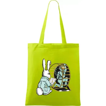 Pokusy na lidech (Pecka Design) - Taška bavlněná - 42 x 38 cm ( Limetková )