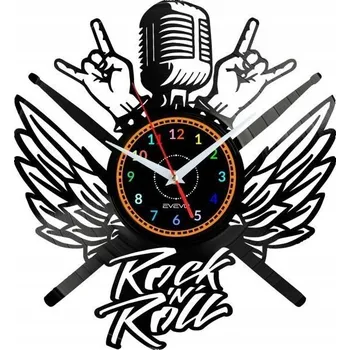 Hodiny ROCK AND ROLL HODINY NÁSTĚNNÉ DEKORATIVNÍ MODERNÍ VINYLOVÁ DESKA