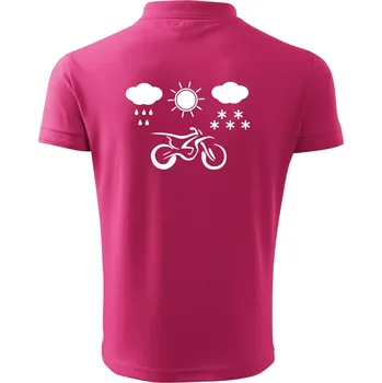 Pánská košile Motorkář za každého počasí - enduro - Polokošile pánská Pique Polo 203 - M ( Purpurová )