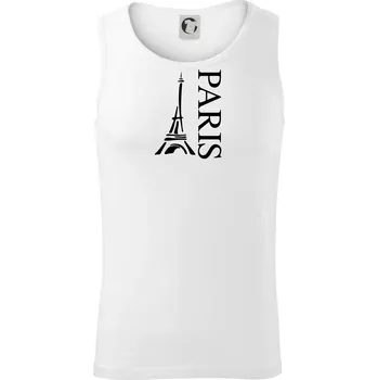 Paris nápis Eiffelovka na výšku - Tílko pánské Core - L ( Bílá )