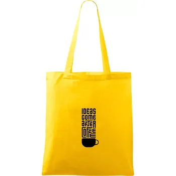Ideas come after coffee - Taška bavlněná - 42 x 38 cm ( Žlutá )