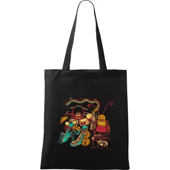 Nákupní taška Muzikanti vyhrávají (Pecka Design) - Taška bavlněná - 42 x 38 cm ( Černá )