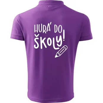 Pánská košile Hurá do školy! - Polokošile pánská Pique Polo 203 - 5XL ( Fialová )