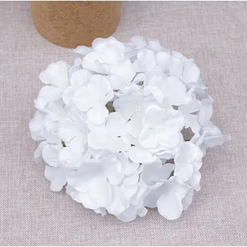 umělá květina Umělé květy bílé hortenzie velkoobchod hlavička na svatební hostina 17 cm