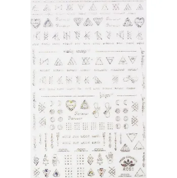 SAMOLEPKY NA NEHTY TENKÉ STŘÍBRNÉ HOLO R081