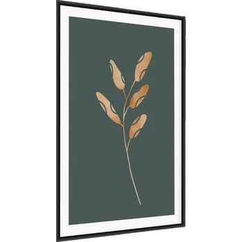 Obraz Plakát na zeď, styl BOHO, lístky akvarel 3D, 30x40 cm