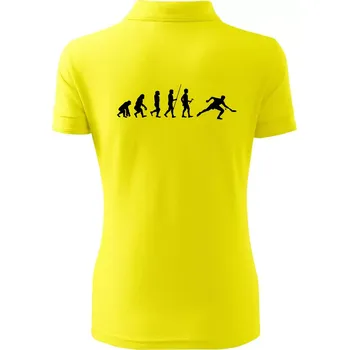 Evoluce stolní tenis - Polokošile dámská Pique Polo - S ( Citrónová )