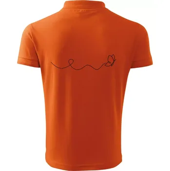 Pánská košile Dráha letu motýla - vlnovka - Polokošile pánská Pique Polo 203 - 5XL ( Oranžová )