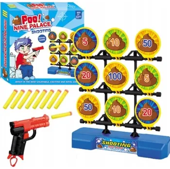 Dětská zbraň Střelecká Sada Pistole Zbraň Pěnové Náboje Pohyblivý Terč Pro Děti