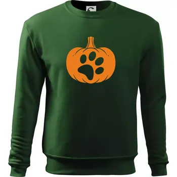 Pánská mikina Dýně tlapka - Mikina Essential pánská - 2XL ( Lahvově zelená )