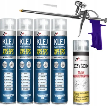 Průmyslové lepidlo PIANOKLEJ LEPIDLO NA POLYSTYREN XPS EPS 750 ML PĚNA + ČISTIČ + PISTOLE