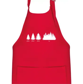 Kuchyňská zástěra Evoluce lesa - Dětská zástěra na vaření - Univerzální velikost ( Červená )