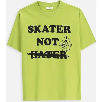 Dětské bavlněné tričko Coccodrillo zelená barva, s potiskem, EVERYDAY BOY A ZC5143213VBA 71X, vel. 134