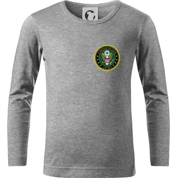 Chlapecké tričko United States Army barevné - Triko dětské Long Sleeve - 158 cm/12 let ( Tmavě šedý melír )