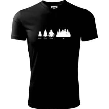 Pánské oblečení Evoluce lesa - Pánské triko Fantasy sportovní (dresovina) - XL ( Černá )