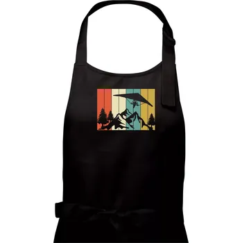 Kuchyňská zástěra Rogalo nad horami - Pánská zástěra na vaření - Univerzální velikost ( Černá )