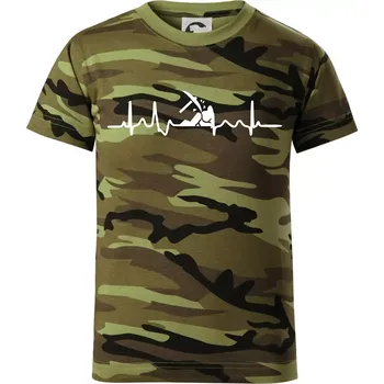 Chlapecké oblečení Ekg horník - Dětské maskáčové triko - 104-110cm / 3-4 roky ( Zelený maskáč )