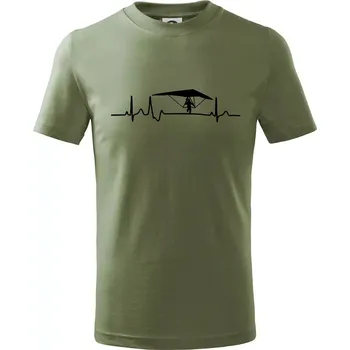 EKG rogalo - Tričko dětské bavlněné - 122 cm/6 let ( Khaki )