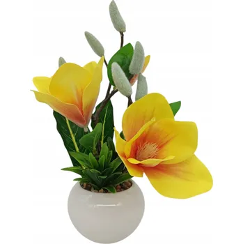 umělá květina UMĚLÝ KVĚT V KVĚTINÁČI REALISTICKÁ DEKORACE OZDOBA 30CM