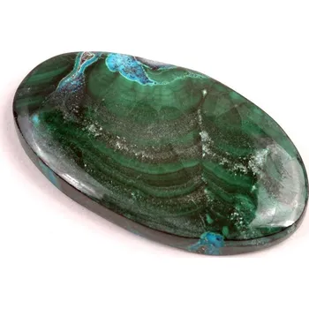 Korálek Kabošon Malachite Chrysocolla č.292 (43x25x6mm)