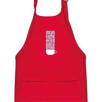 Kuchyňská zástěra Ideas come after coffee - Dětská zástěra na vaření - Univerzální velikost ( Červená )