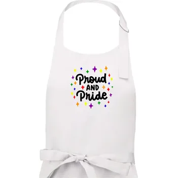 Kuchyňská zástěra Proud and pride hvězdy - Pánská zástěra na vaření - Univerzální velikost ( Bílá )