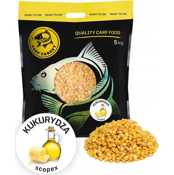 Návnadová surovina Návnada Carp Target kaprová metoda 5 kg Vařená návnadová kukuřice Scopex