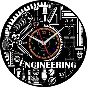 Hodiny Engineering Nástěnné Hodiny Vinylová Deska Moderní Dekorativní