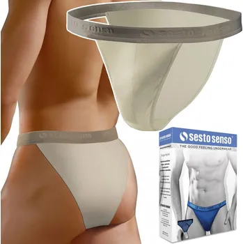 Slipy Pánské slipy TANGA SM04 Světle béžové M