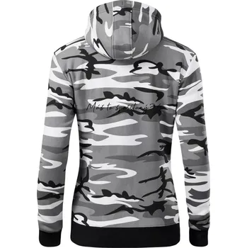 Dámská mikina Matematika - máš to spočítaný - Dámská mikina trendy zipper s kapucí - M ( Šedý maskáč )