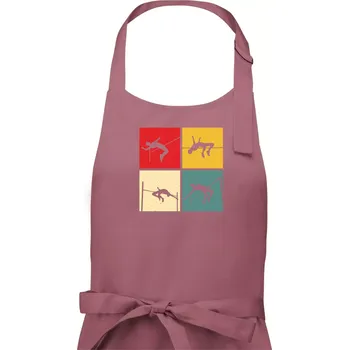 Kuchyňská zástěra Skok do výšky vintage - Pánská zástěra na vaření - Univerzální velikost ( Starorůžová )