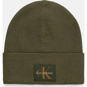 Čepice Čepice Calvin Klein zelená barva, LV04D8088G 79X, vel. ONE SIZE