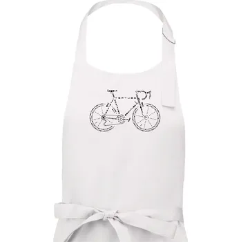 Kuchyňská zástěra Kolo názvy - Dámská zástěra na vaření - Univerzální velikost ( Bílá )