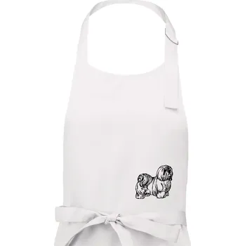 Kuchyňská zástěra Shih-tzu - chlupatý - Pánská zástěra na vaření - Univerzální velikost ( Bílá )