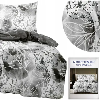 Povlečení Povlečení 200x220 3dílné Bavlněný satén Aida Sada 2x Povlak na polštář