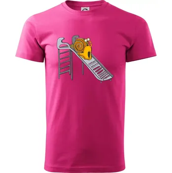 Pánské tričko To bude ale drsný nářez (Pecka Design) - Klasické pánské triko vyšší gramáže - L ( Purpurová )