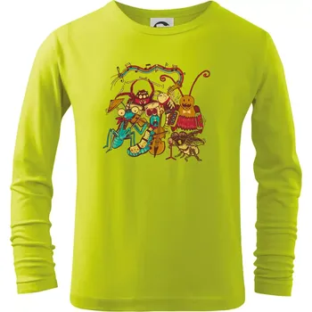 Dětská móda Muzikanti vyhrávají (Pecka Design) - Triko dětské Long Sleeve - 134 cm/8 let ( Limetková )