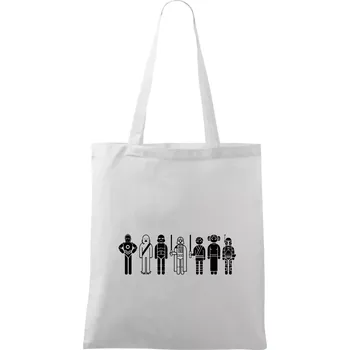 SW - Postavičky - Taška bavlněná - 42 x 38 cm ( Bílá )