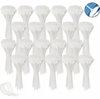 Stahovací páska Upínací pásky, bílé stahovací pásky 140 x 2,5 mm 2000 ks