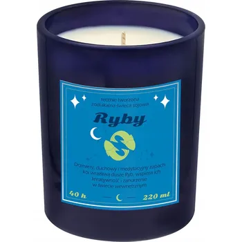 Svíčka Sójová vonná svíčka – znamení zvěrokruhu Ryby – pro fanoušky astrologie Cup&You 1 ks