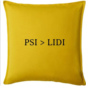 Polštář Psi > Lidi - Polštář 50x50 - 50x50 - Pouze potah ( Žlutá )